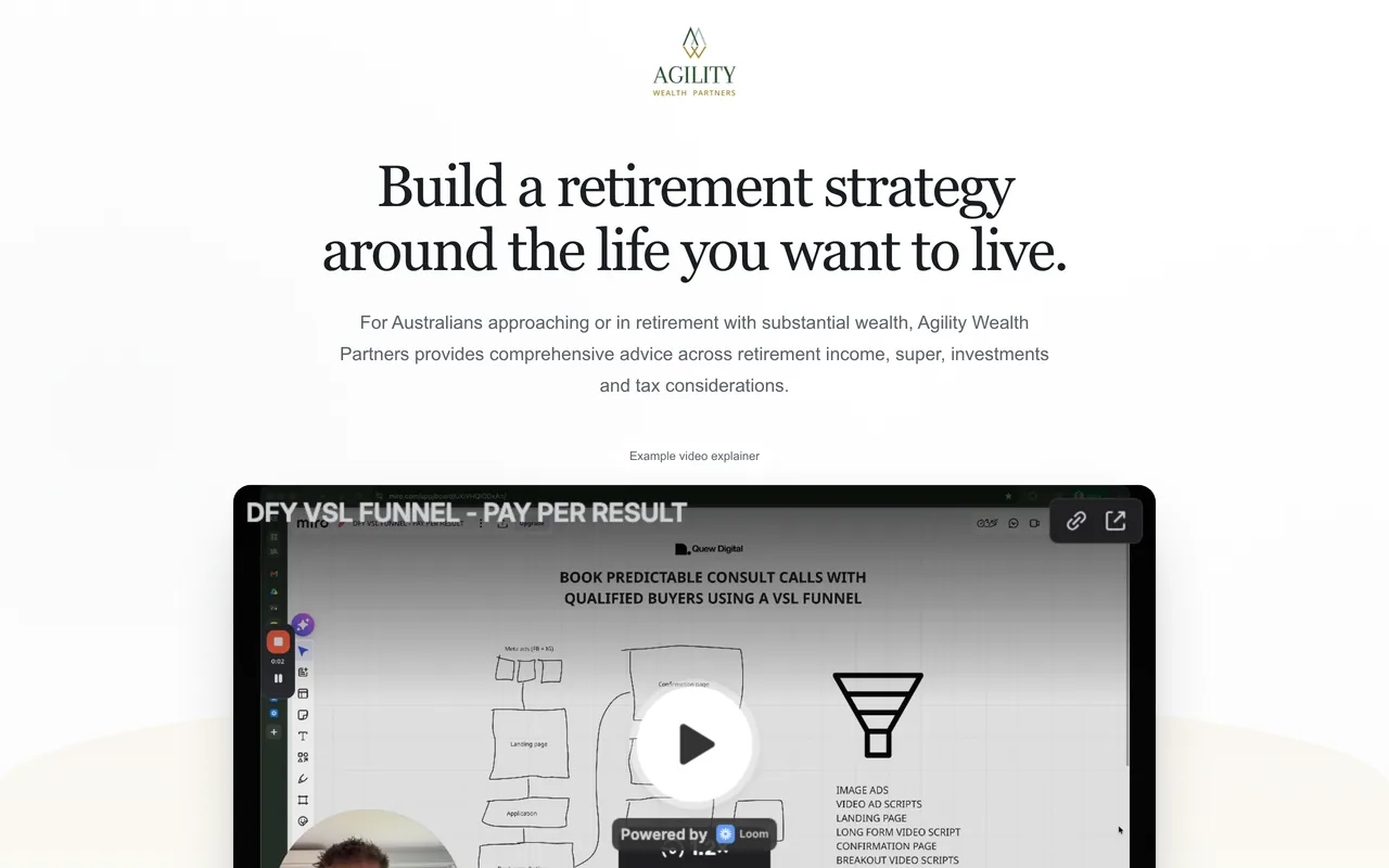 Landing page preview